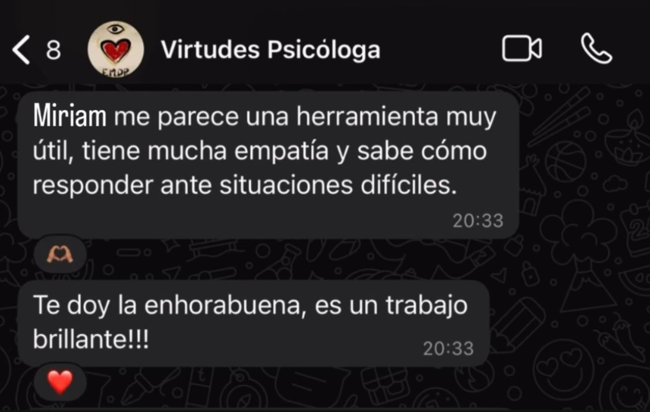Testimonio de Virtudes Psicóloga
